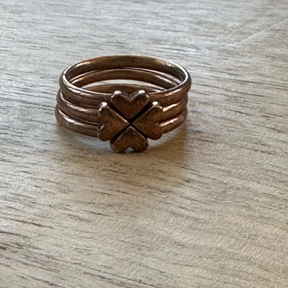 Made in Italy Rose Gold Plated Stackable Rings, Women’s size 7, pre owned